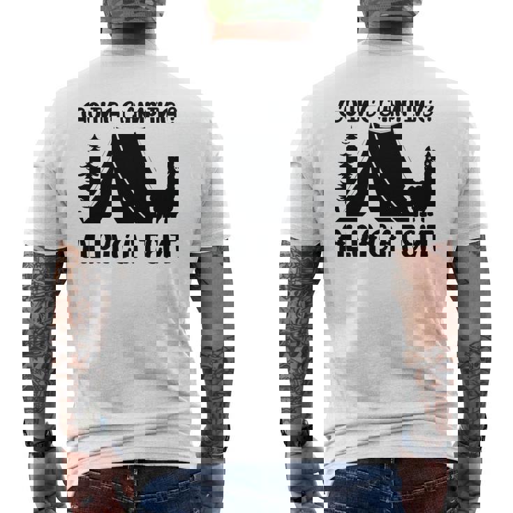 アルパカ キャンプ 恋人 テント キャンパー 行楽 キャンプ アルパカ 長袖tシャツ メンズTシャツ バックプリント