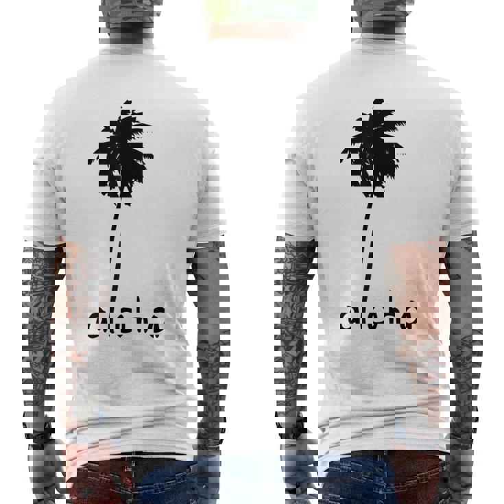 アロハ ハワイ ハワイアン ヤシの木 メンズTシャツ バックプリント