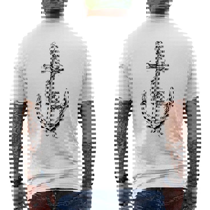 アンカー モチーフ アンカー 船 錨 海 錨 メンズTシャツ バックプリント