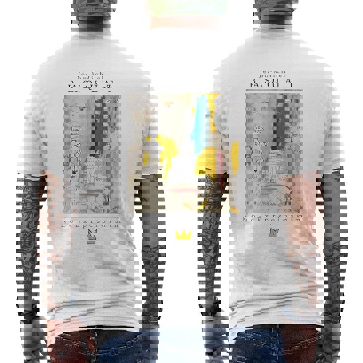 アーバン、ストリートウェア、グラフィック、バスキア、アート、抽象 メンズTシャツ バックプリント