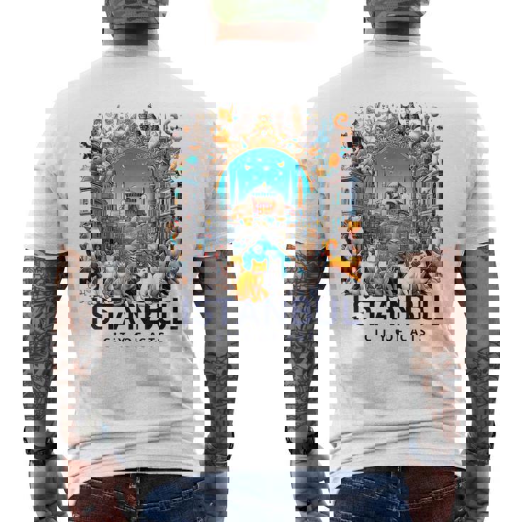 イスタンブール、トルコ 猫の街 Istanbul Turkey City Of Cats メンズTシャツ バックプリント