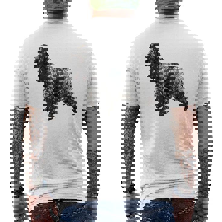 イングリッシュ・コッカー・スパニエル・ブルー・ローン メンズTシャツ バックプリント