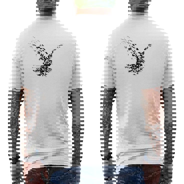 イーグル 鷲 モチーフ 猛禽類 メンズTシャツ バックプリント