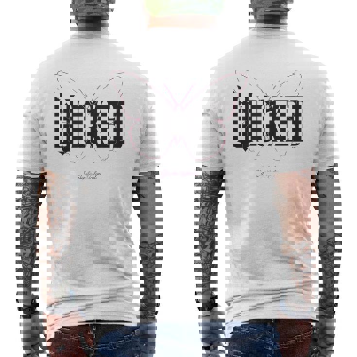 ウィキッド・ムービーロゴグリンダ・アップランド メンズTシャツ バックプリント