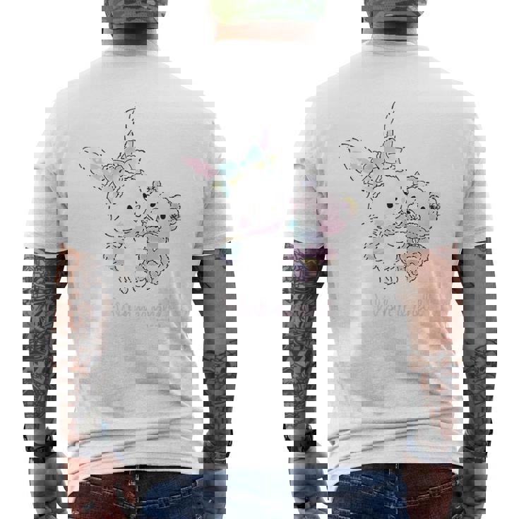 ウィッシュミーメル パステルベア メンズTシャツ バックプリント