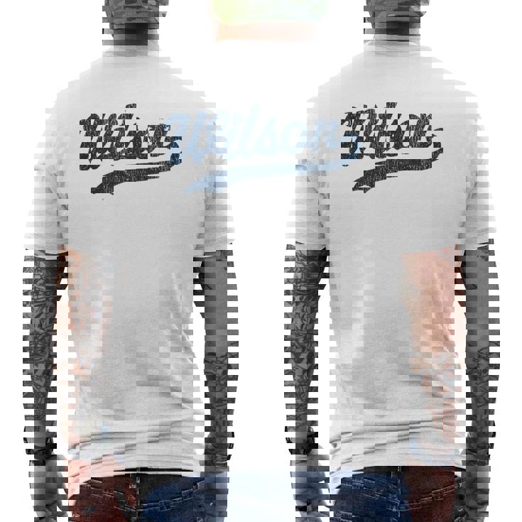 ウィルソン ノースカロライナ Nc ビンテージ スポーツ グラフィック メンズTシャツ バックプリント