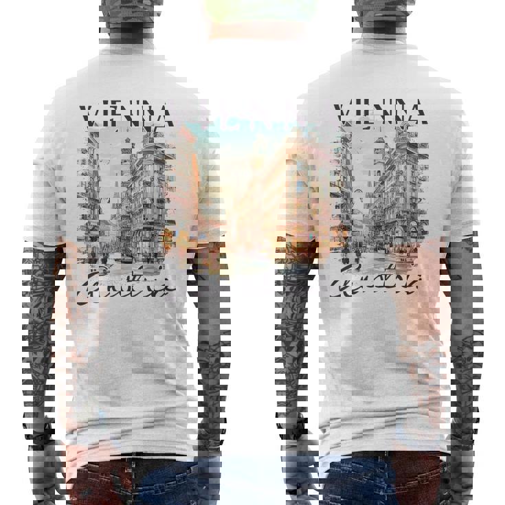 ウィーン オーストリア 旅行 お土産 Meet Me Inienna メンズTシャツ バックプリント