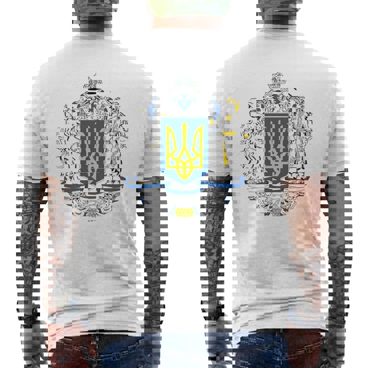 ウクライナ ウクライナ国旗 トラディショナル 長袖tシャツ メンズTシャツ バックプリント