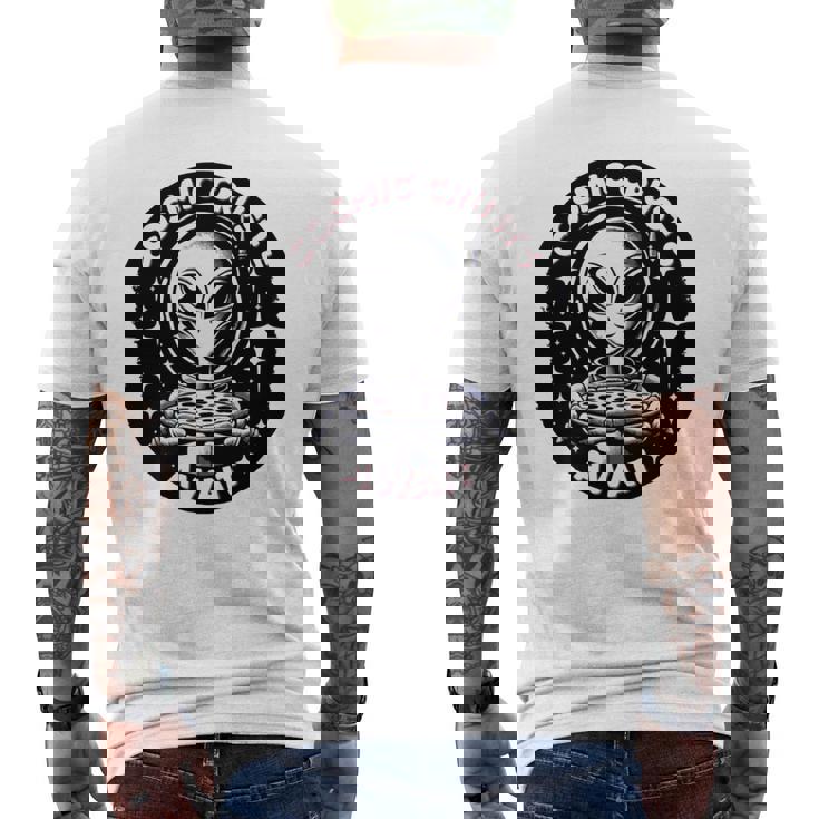エイリアンピザオファー 宇宙の地殻が待っている 長袖tシャツ メンズTシャツ バックプリント