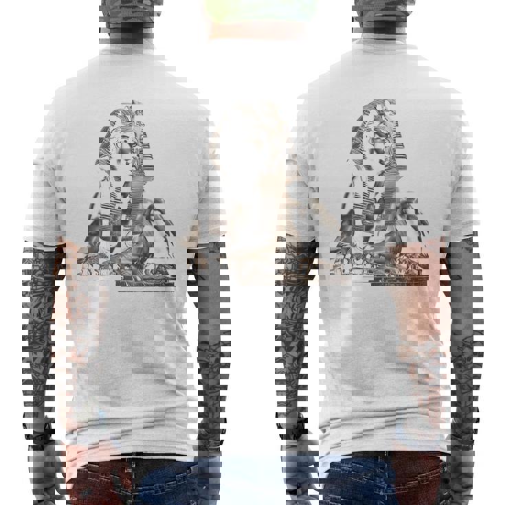 エジプト スフィンクス 神秘 ラムセス バックプリント メンズTシャツ バックプリント