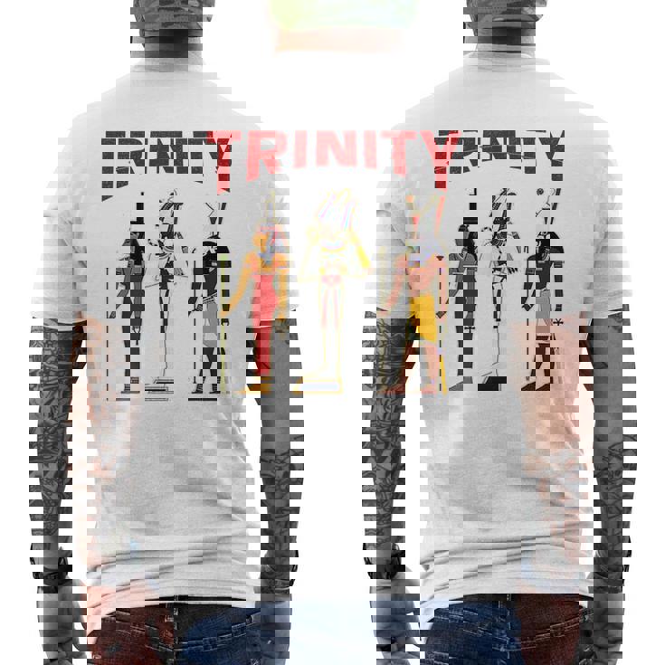 エジプト 神 エジプト トリニティ オシリス ホルス ケメティック メンズTシャツ バックプリント