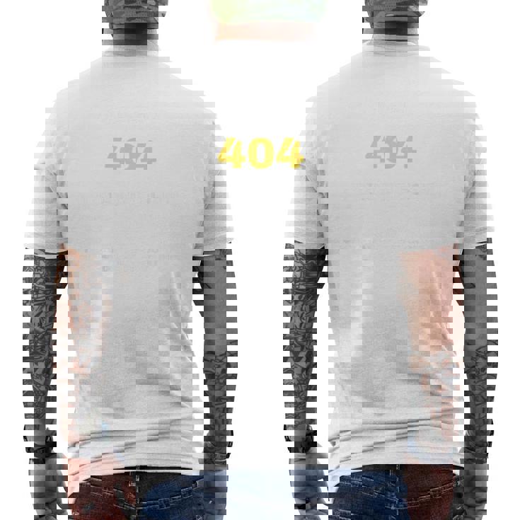 エラー404デジタル表現 メンズTシャツ バックプリント