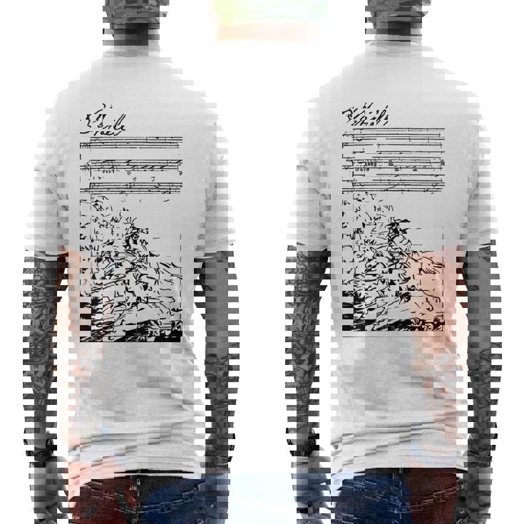 エルケーニッヒ・ゲーテの詩シューベルトの歌 メンズTシャツ バックプリント