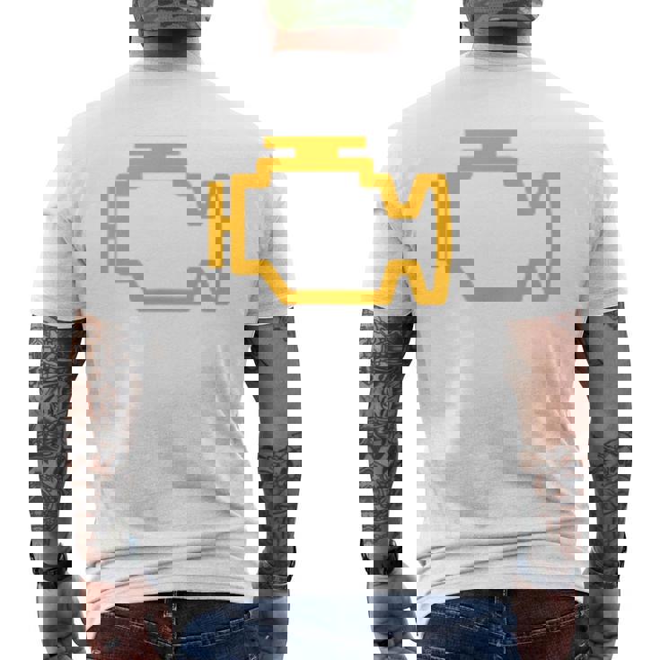 エンジンをチェック メンズTシャツ バックプリント