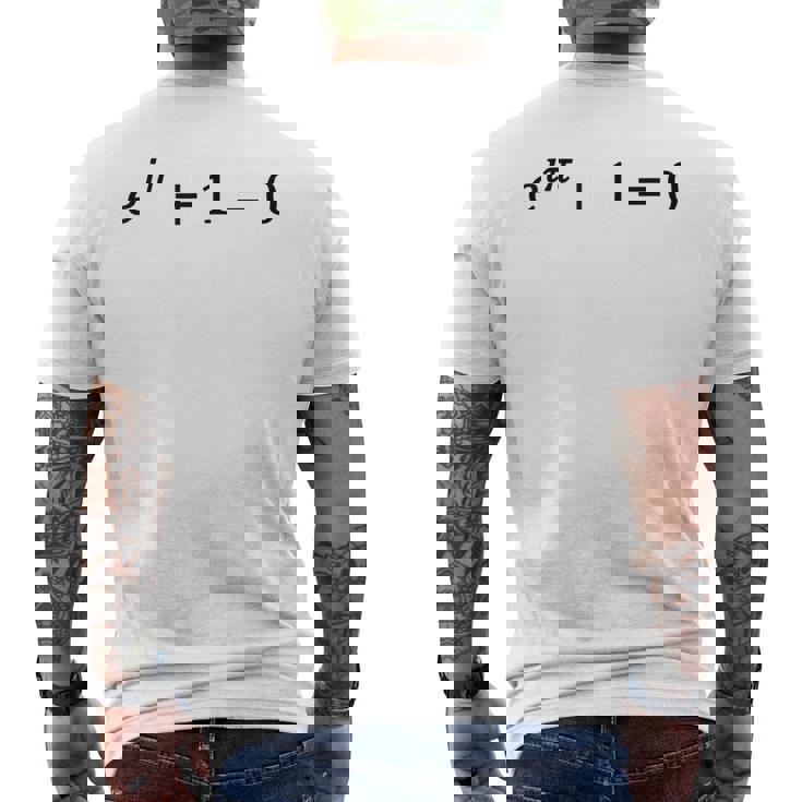 オイラーのアイデンティティ 最も美しい数学方程式 数学 メンズTシャツ バックプリント