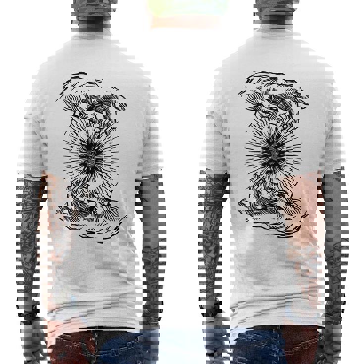 オカルトアイズ As Aboveo Below Witchcraft 異教 ゴシック グランジ メンズTシャツ バックプリント