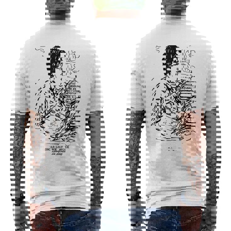 オスカー・ワイルド At Work By オーブリー・ビアズリー 1893 メンズTシャツ バックプリント