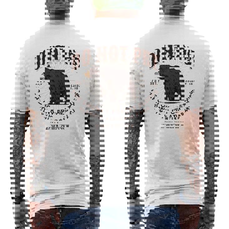 オリンピック国立公園 ワシントン ツキノワグマ メンズTシャツ バックプリント