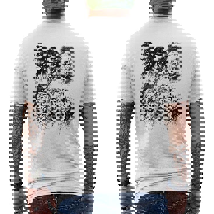 オーケストラ 交響曲 クラシック音楽 作曲家 ベートーヴェン バッハ メンズTシャツ バックプリント