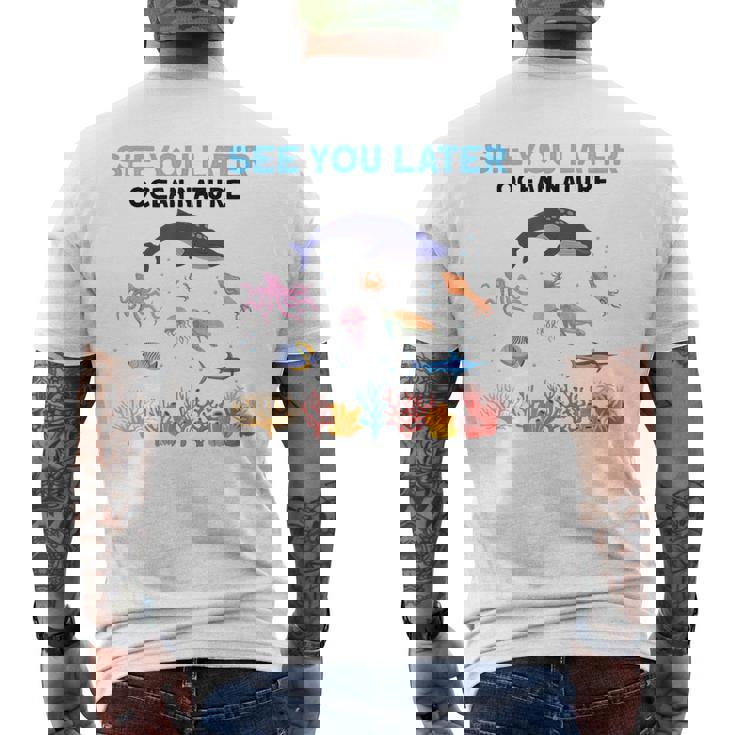 オーシャンネイチャー 未来の海洋生物学者 科学者 メンズTシャツ バックプリント