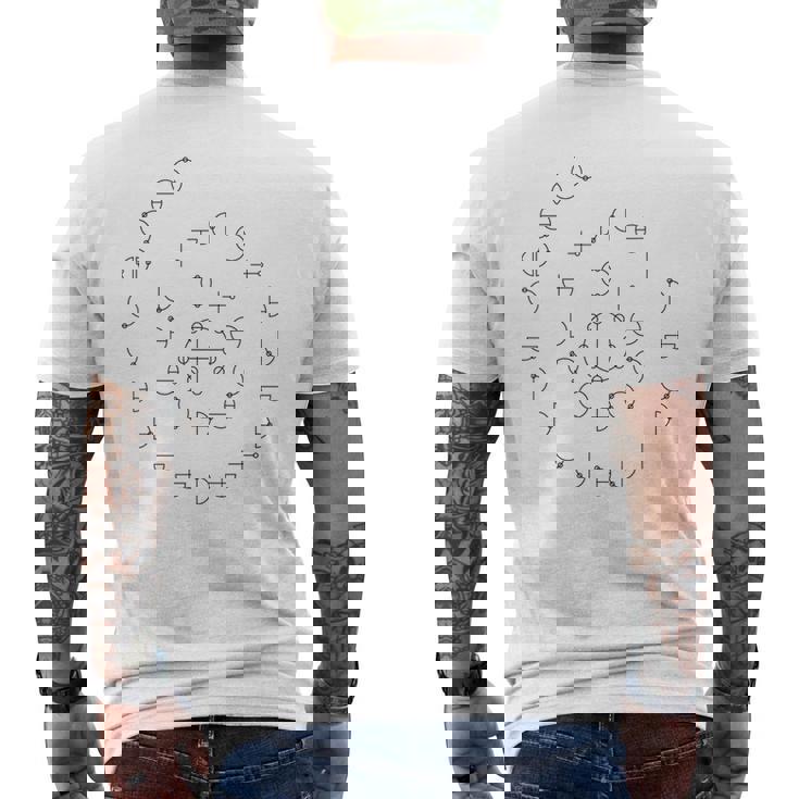 カタカムナウタヒ 7首 カタカムナ ウタヒ グッズ 日本 縄文時代 古代文字 神代文字 スピリチュアル メンズTシャツ バックプリント