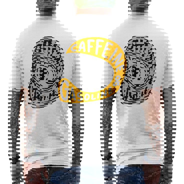 カフェインとガソリン メンズTシャツ バックプリント