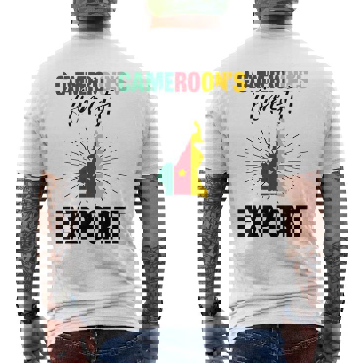 カメルーンの国旗 カメルーン語 メンズTシャツ バックプリント