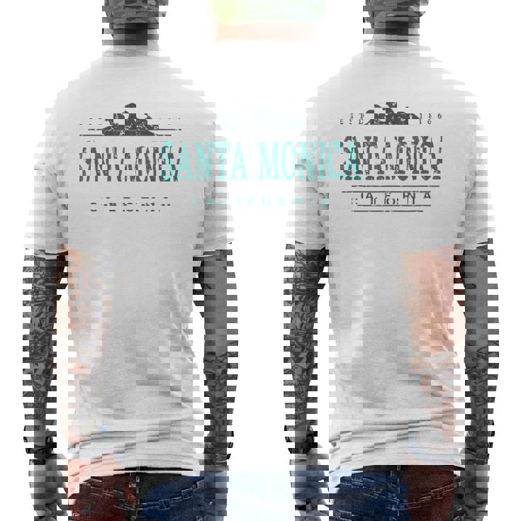 カリフォルニア州サンタモニカ メンズTシャツ バックプリント