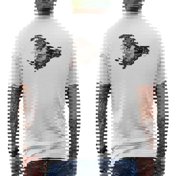 カワウソ 長袖tシャツ メンズTシャツ バックプリント