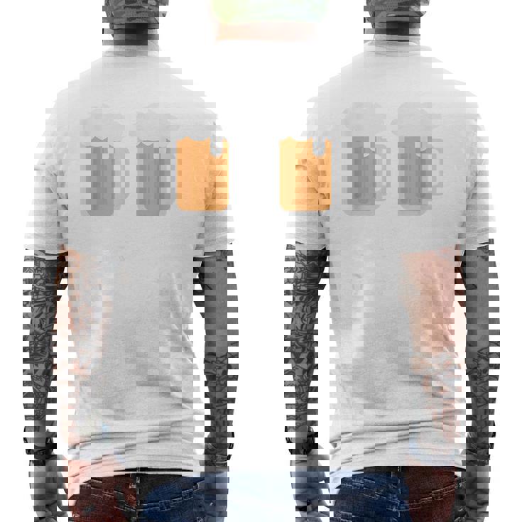 カンボジア、ビールが飲みに来た、クメール語 メンズTシャツ バックプリント