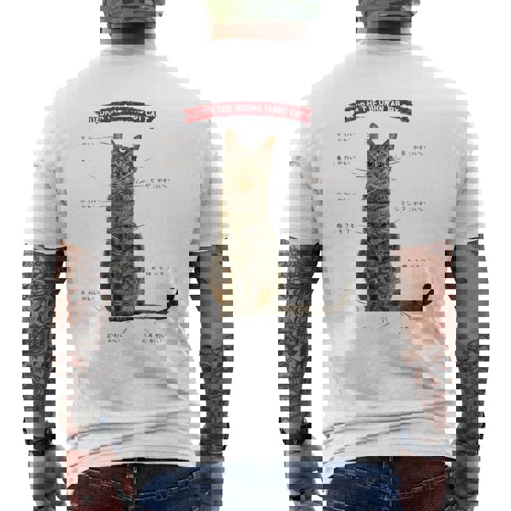 キジトラねこ、うずら 猫 キジトラ猫 鶉 かわいい Cat （ホワイト） メンズTシャツ バックプリント