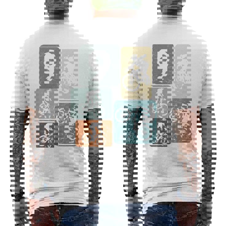 キッズ 9歳の男の子サイクリスト9歳の誕生日バイクマウンテンバイク メンズTシャツ バックプリント