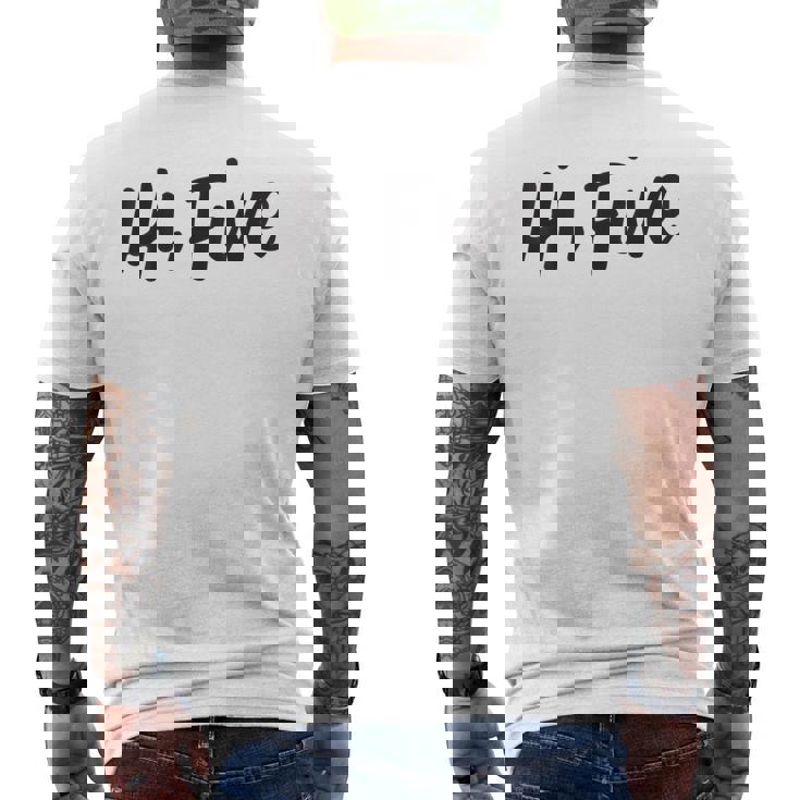 キッズ Hi Five 5Th Birthday 5歳 パーティー 幼稚園 メンズTシャツ バックプリント