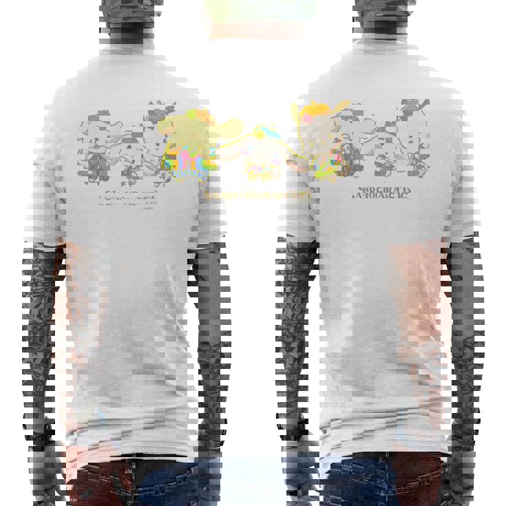 キッズ ポムポムプリン ポチャッコ シナモロール おはな メンズTシャツ バックプリント