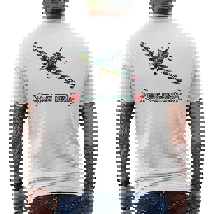 キッズ 第2次世界大戦 日本軍戦闘機 零式艦上戦闘機 メンズTシャツ バックプリント