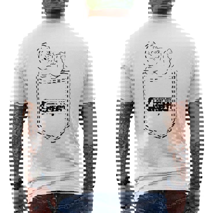 キャスパー・ザ・フレンドリー・ゴースト・デイドリーミング・オン・ユア・ポケットで メンズTシャツ バックプリント