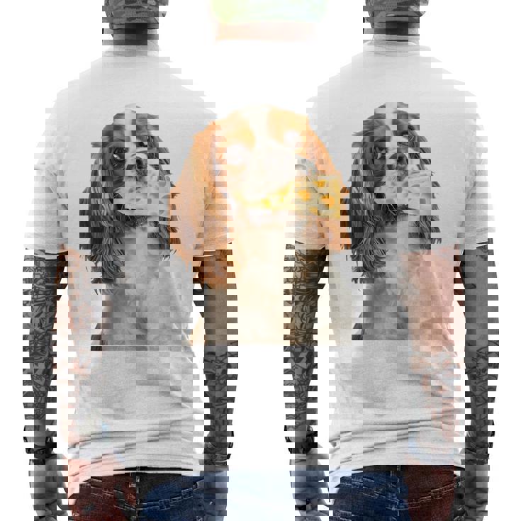 キャバリア・キング・チャールズ・スパニエル・チーズ・ドッグキャバリアー 長袖tシャツ メンズTシャツ バックプリント