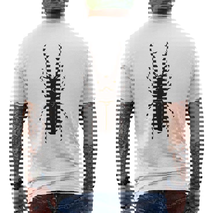 ギラファノコギリクワガタ _昆虫_くわがた メンズTシャツ バックプリント