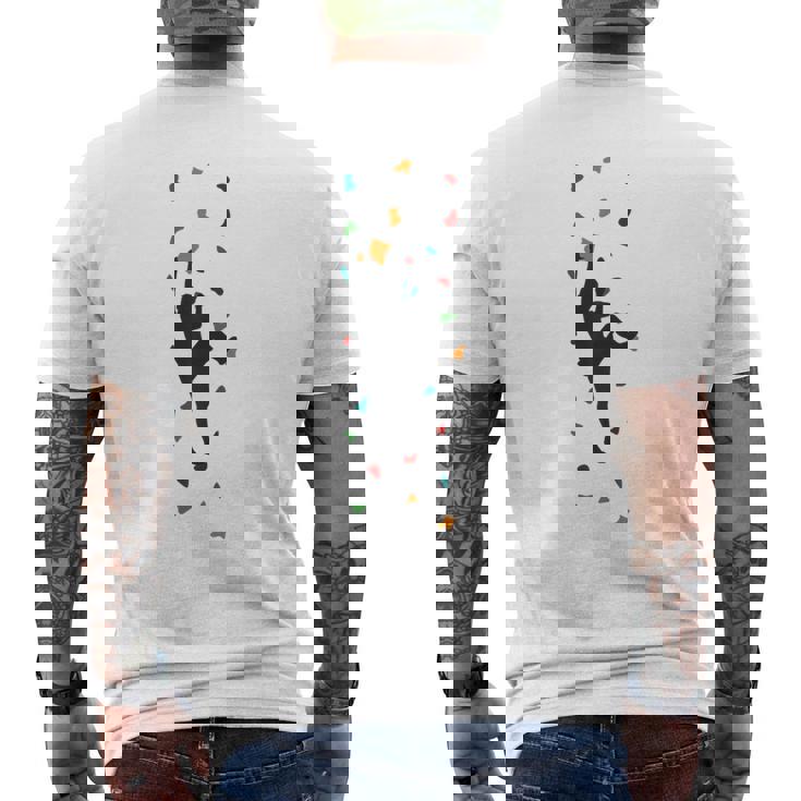 クライミング ボルダリング ロッククライマー ボルダー メンズTシャツ バックプリント