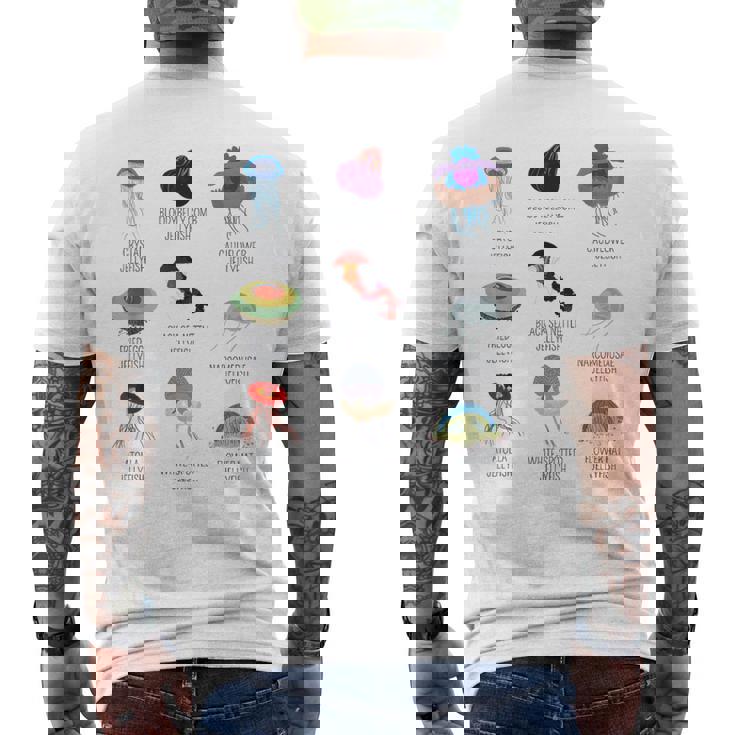 クラゲ 種 シージェリー 生物学者へのギフト メンズTシャツ バックプリント