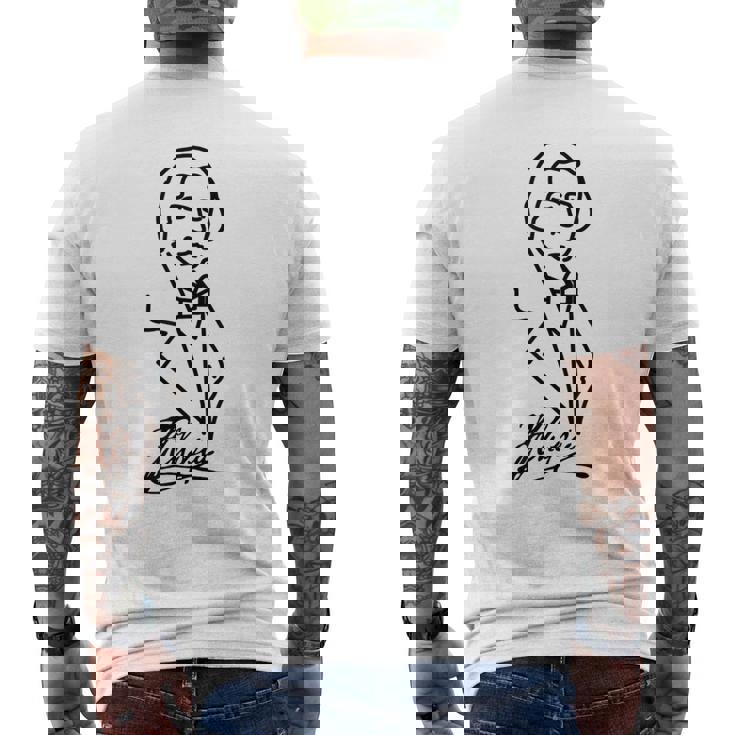 クラシック音楽、ピアニスト、ショパン、ミュージシャン、作曲家シャツ メンズTシャツ バックプリント