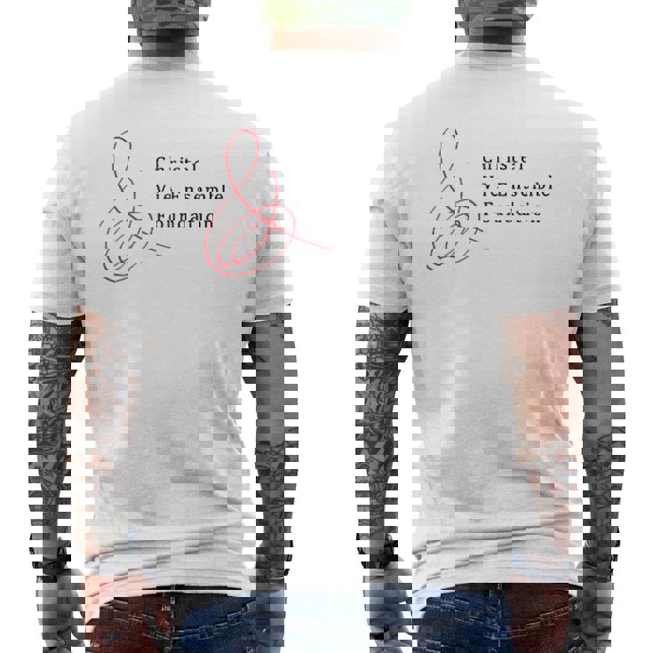 クリステル財団オフィシャルロゴ メンズTシャツ バックプリント