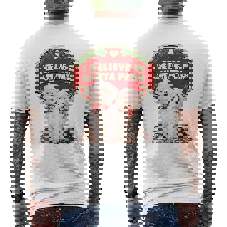 クリスマス デコレーション 犬 マルチーズ メンズTシャツ バックプリント