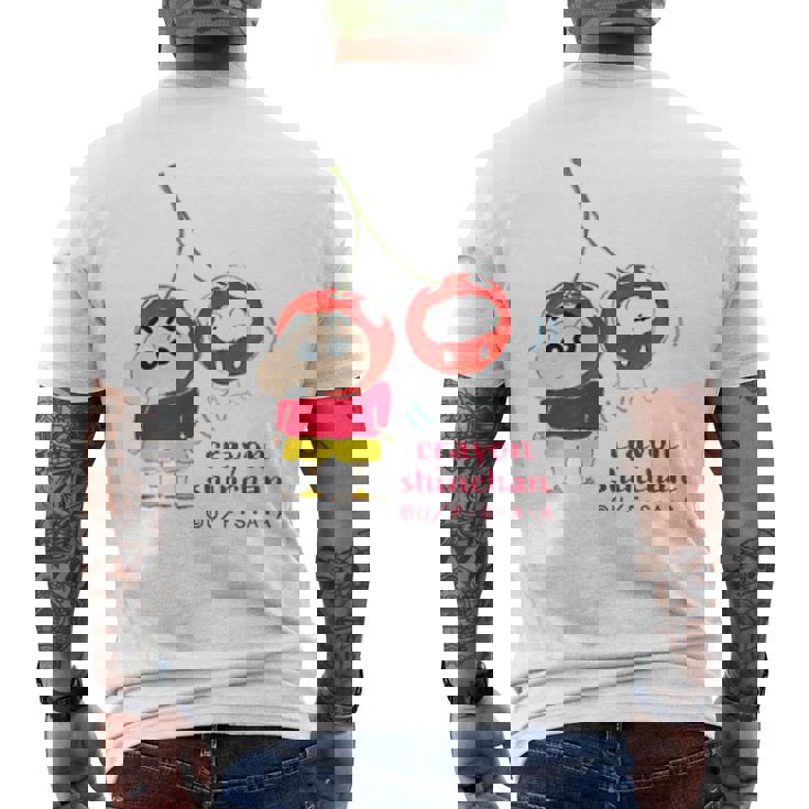クレヨンしんちゃん さくらんぼしんちゃんワンポイント メンズTシャツ バックプリント