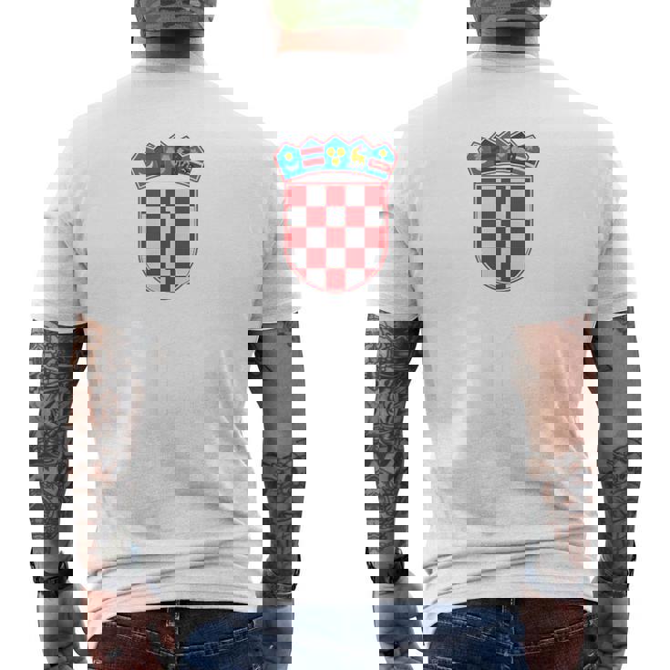 クロアチア ヴィンテージ クロアチア国旗tシャツ メンズTシャツ バックプリント