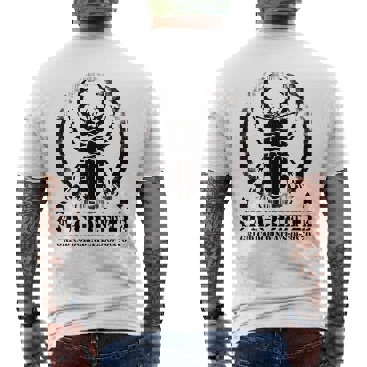 クワガタムシ昆虫コレクターデザイン メンズTシャツ バックプリント