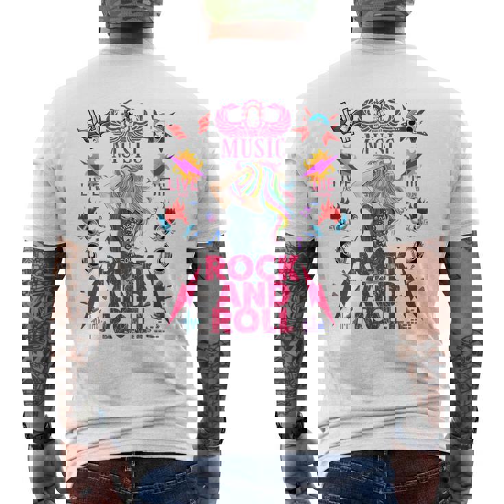 クールなヴィンテージオールドロックンロールミュージック、This Is My Rock And Roll メンズTシャツ バックプリント