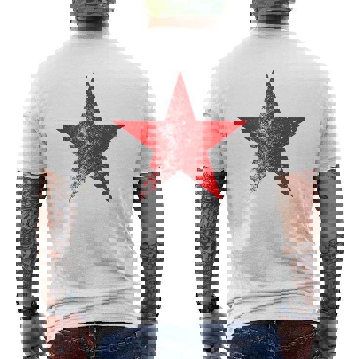 クールレッドスター メンズTシャツ バックプリント