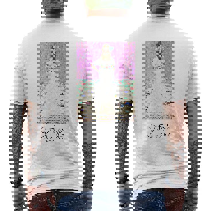 グスタフ・クリムト アートワーク メンズTシャツ バックプリント