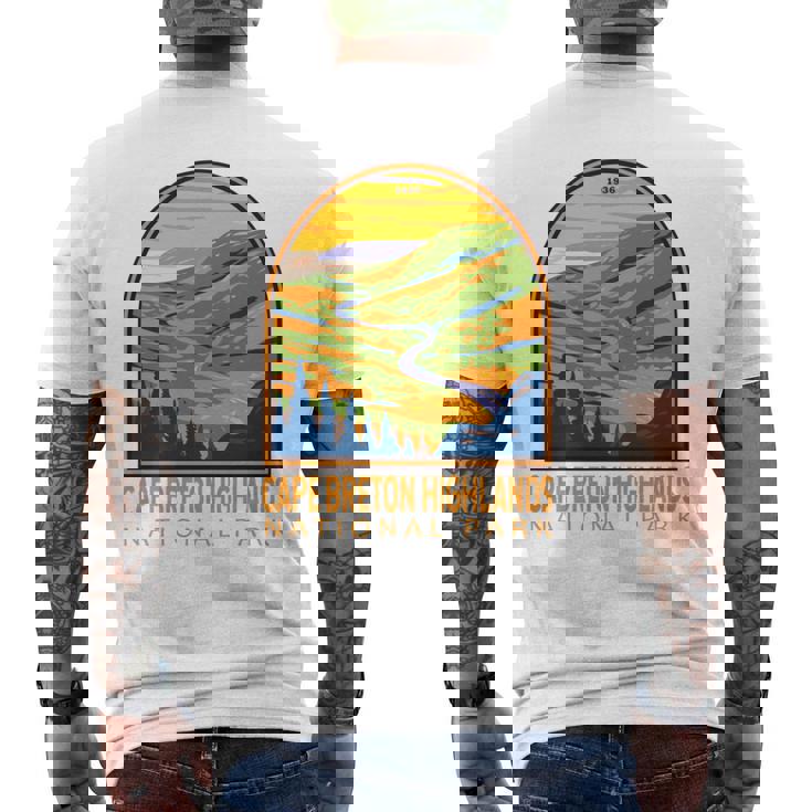 ケープブレトンハイランズ国立公園 カナダヴィンテージエンブレム 長袖tシャツ メンズTシャツ バックプリント